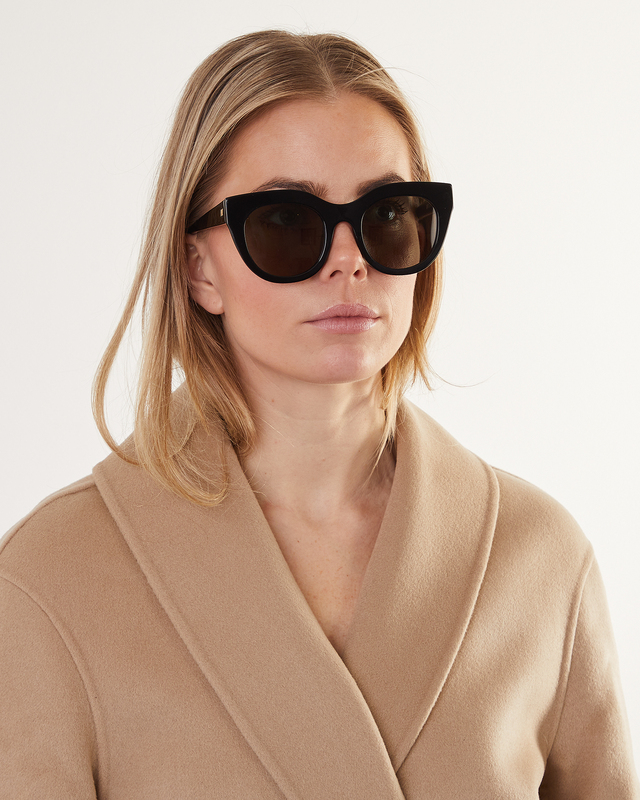 Le Specs Sunglasses Airy Canary  Svart/grön ONESIZE
