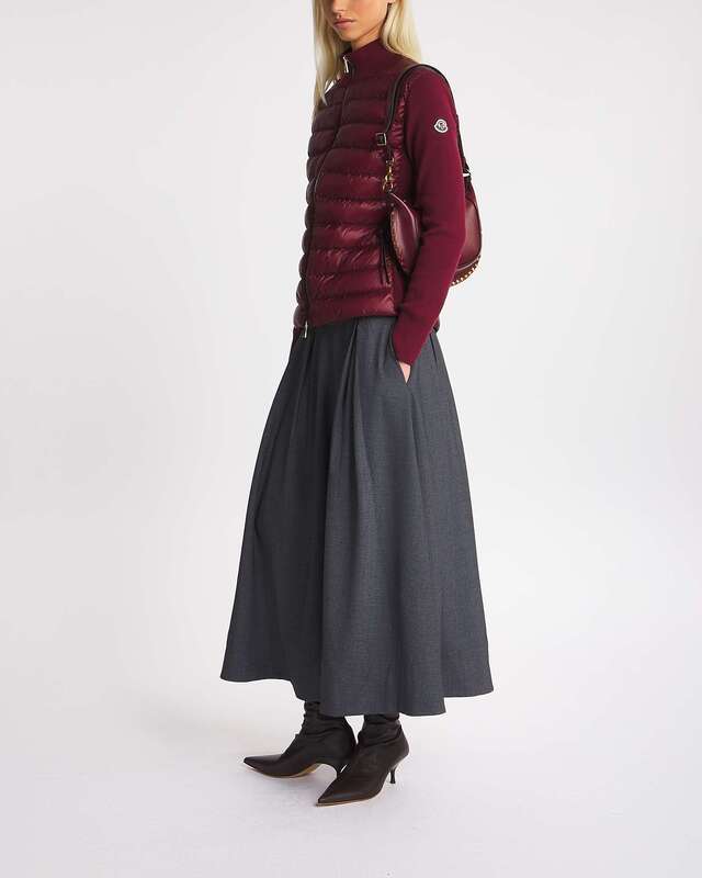 Moncler Padded Wool Cardigan  Röd S