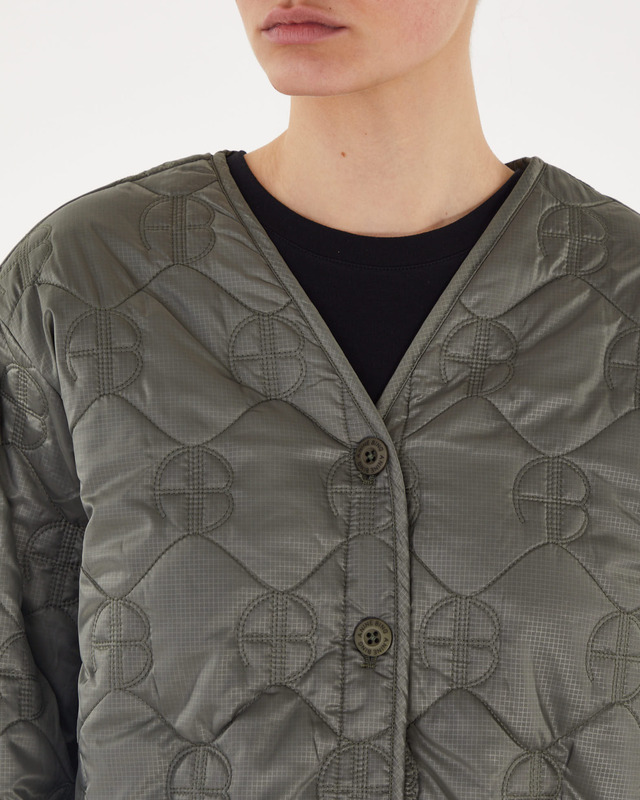 Anine Bing Jacket Andy Monogram  Olivgrön XS