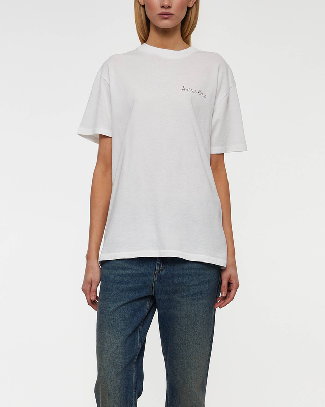 ANINE BING T-shirt Walker Tee Lyrics Ivory S