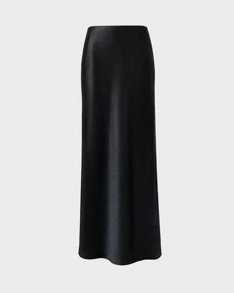 Kjol Cielo Long Satin Black 1