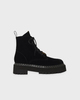 Proenza Schouler Boots Velvet Lug Sole Combat  Svart EUR 38