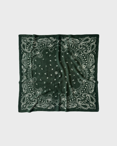 CASHMERE PAISLEY SCARF - GREEN 65x65 mörkgrön ONESIZE 1