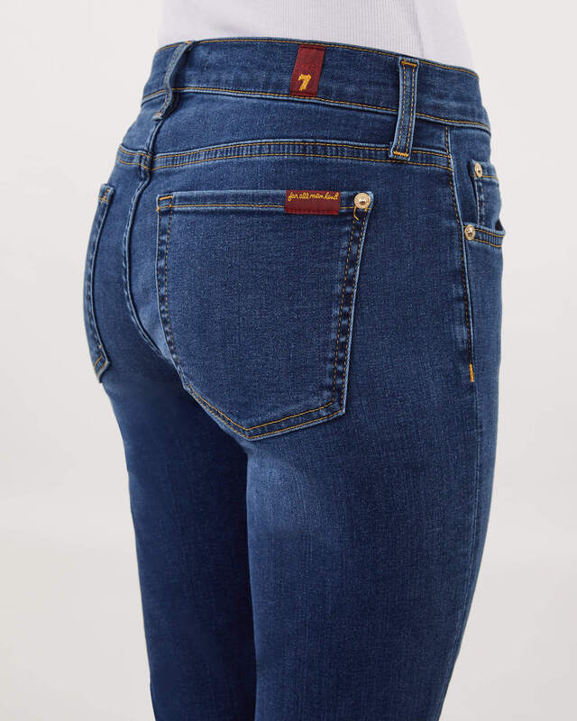 7 For All Mankind Jeans The Ankle Skinny Bair Eco Mörkblå 27