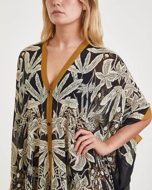 Rodebjer Klänning Kaftan Agave Jungle Svart/beige  ONESIZE