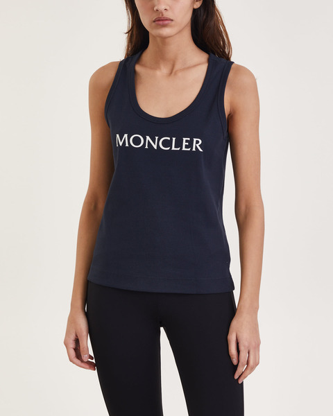 Tank Top Logo Sleeveless Navy 1