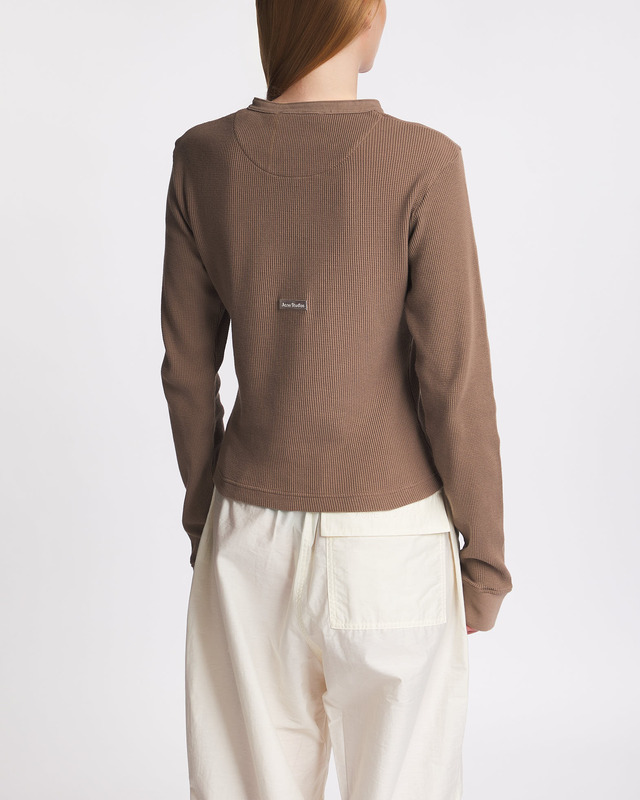 Acne Studios T-Shirt Fitted Long Sleeve Taupe M
