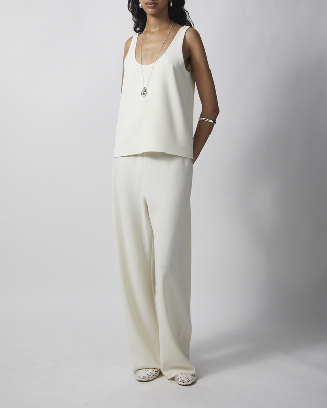 Almada Trousers Bea Crepe Pants Creme L