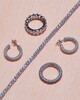 Izabel Display Colorful hoop Silver/vit ONESIZE