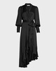 Zimmermann Silk Wrap Midi Dress Black 3 (L-XL)