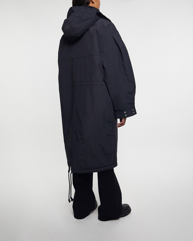 Ganni Coat Ripstop Tri-Layer Parka  Phantom  38