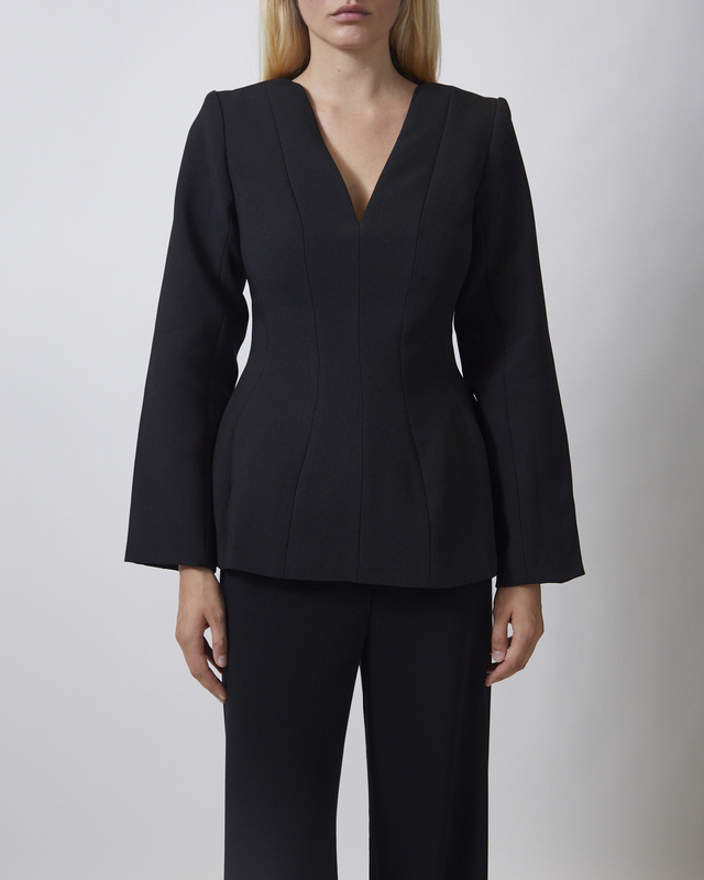 Malina Topp Ninni Cut-Out Shoulder Hourglass Black 36