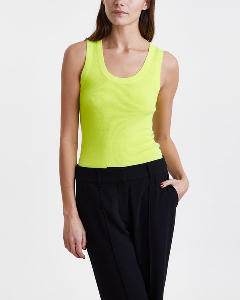 Topp Ina Tank Cashmere Neongul 2