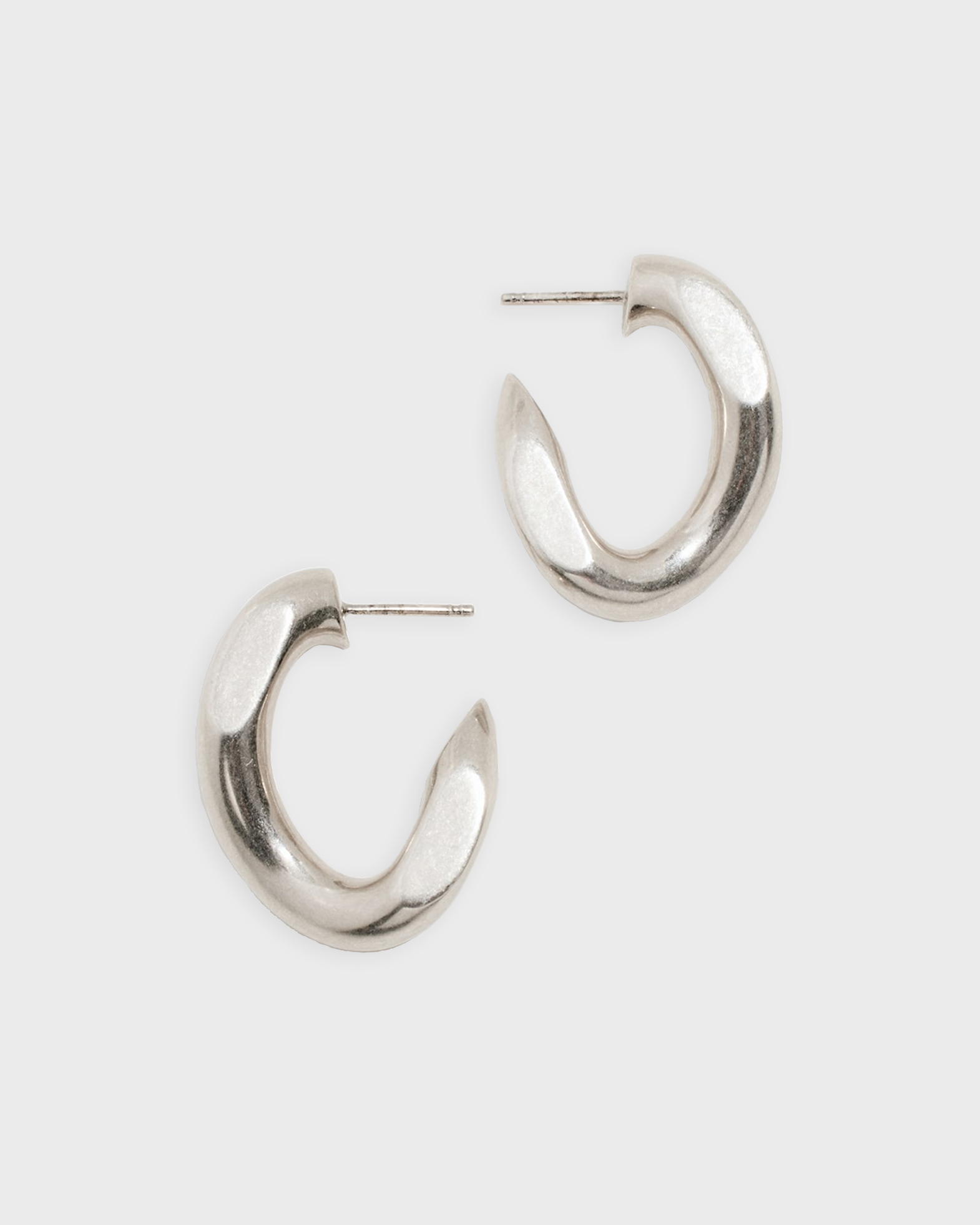 Isabel Marant Women's Silver Earrings Link Hoop Onesize