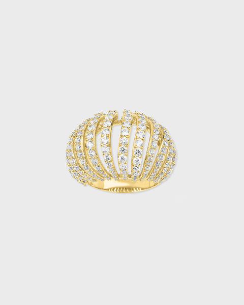 Ring Ribbed Void  Guld 1