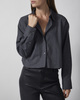 Wakakuu Icons Skjorte Cropped Brushed Cotton Grey L