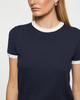 Vince T-Shirt Ringer Sweater Tee Blå/vit S