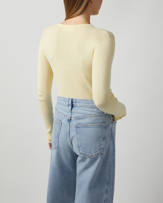 LISA YANG T-Shirt Long Sleeve Vivian Cashmere Ljusgul 1 (S-M)