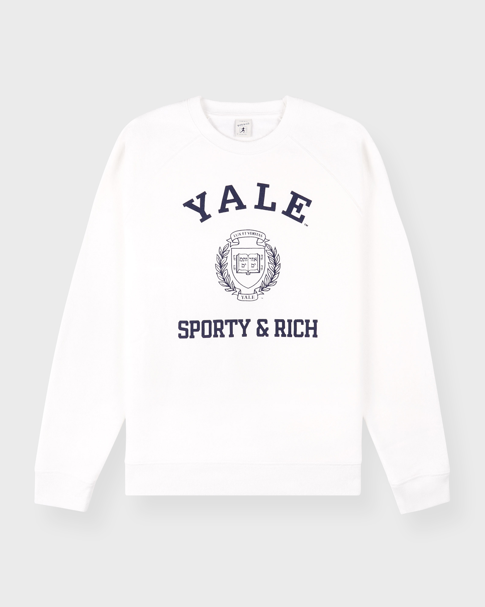 Sporty & Rich Sweatshirt Veritas Soft Crewneck White XS
