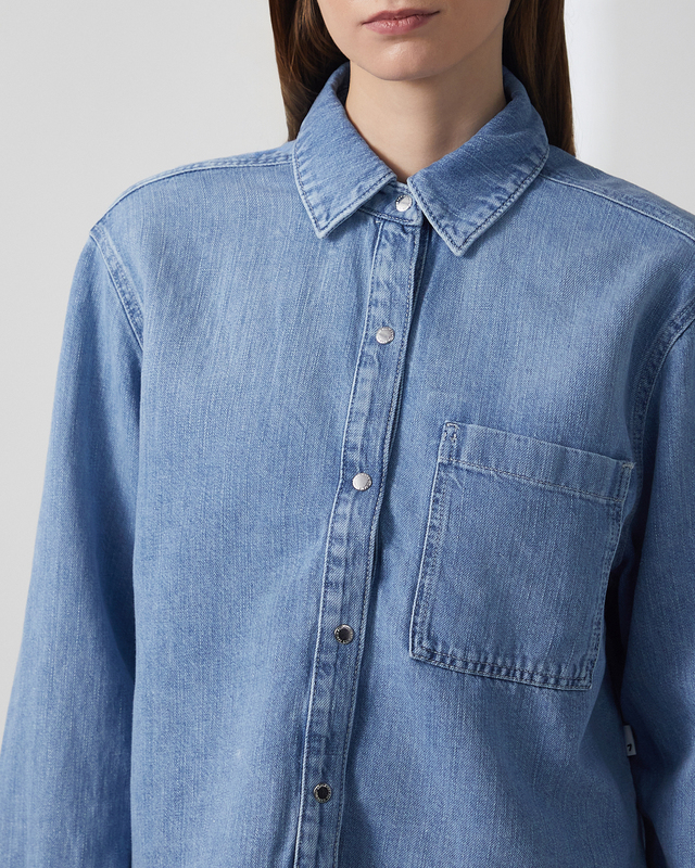 7 For All Mankind Shirt Ivy Denim Light blue wash L