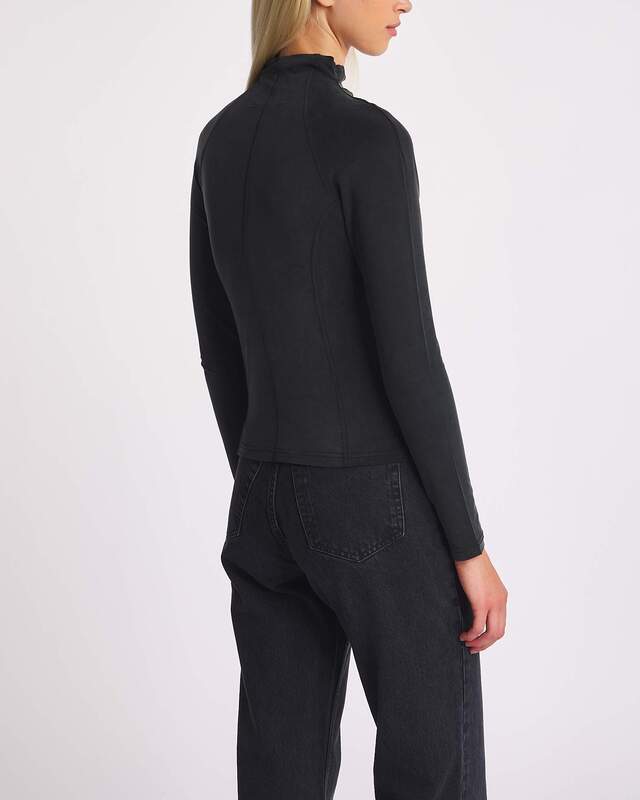 HOPE Topp Fitted Mockneck Washed black 34