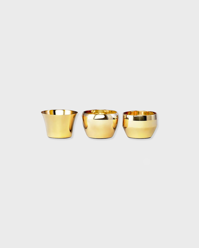 Skultuna Candle Lanters Kin Tealight - set of 3 pcs  Guld ONESIZE