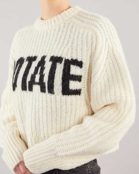 Wool Sweater Shandy Knit Jumper Vit/svart 2