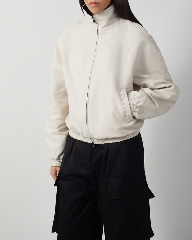 Acne Studios Sweater Zip Logo Taupe 34