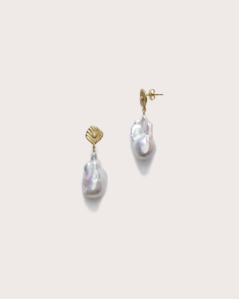 Earrings Jet-set Baroque Pearl  Guld ONESIZE 1