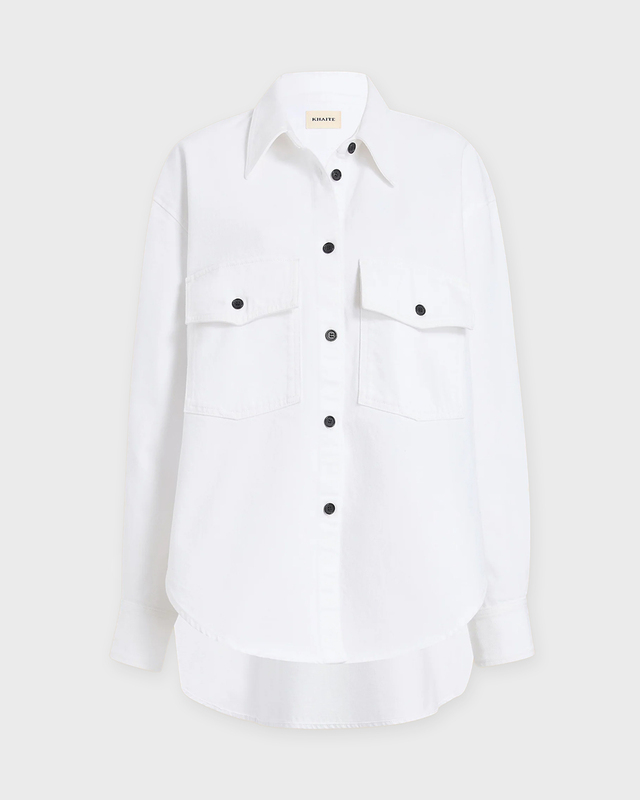 KHAITE Shirt Mahmet Top Denim White S