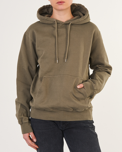 Hoodie Classic Organic Olivgrön 1
