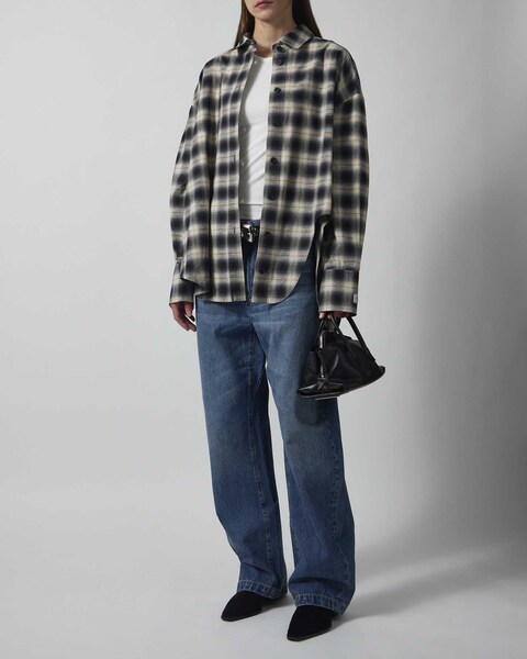 Bukse Jeans Back Buckle Strap Washed Blue 2