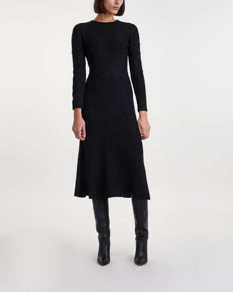 Klänning Fellie Knitted Maxi Svart 1
