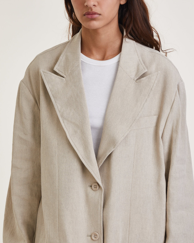 Acne Studios Kavaj Linen Single Breasted  Sand 38