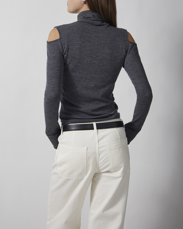 Wakakuu Icons Top Merino Wool Sania Cut Out Grey XS