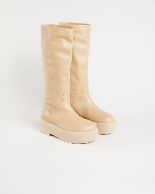 Gia Borghini Boots CHUNKY SOLE TUBOLAR BOOT Oatmeal EUR 39