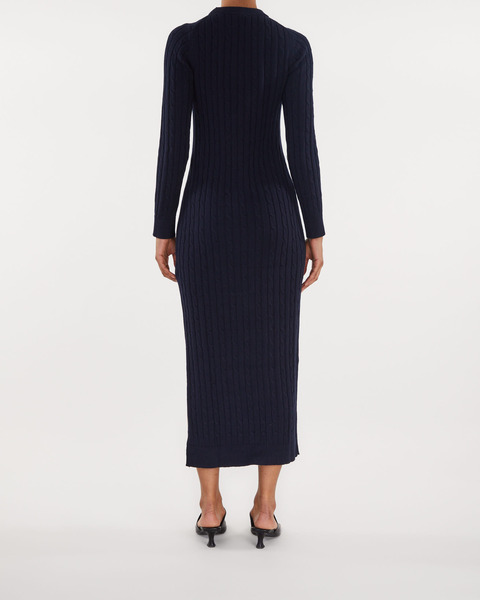 Long Sleeve Knit Dress Navy 2