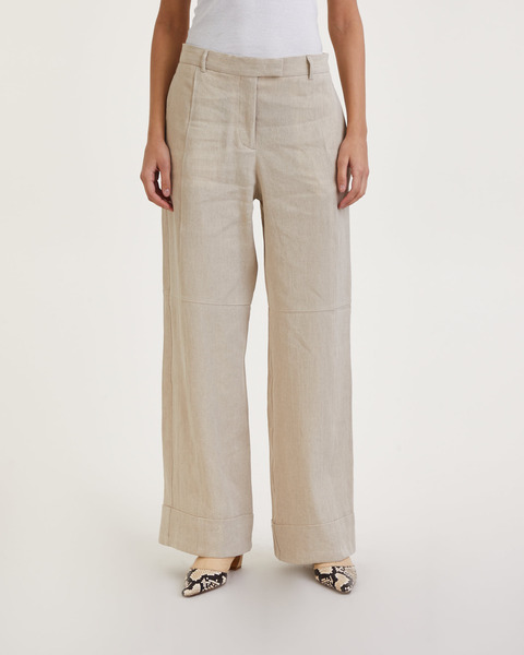 Trousers Tailored Linen Light sand 2