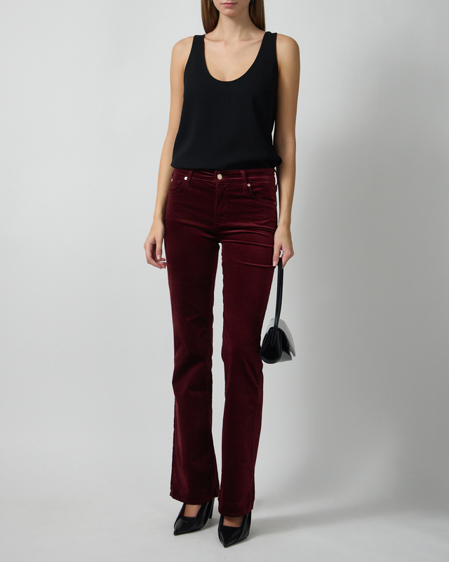 7 For All Mankind Bukser THE LEGGY BOOTCUT Velvet Burgundy 29