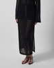 Malina Skirt Fannie Pointelle Knitted Maxi Black L