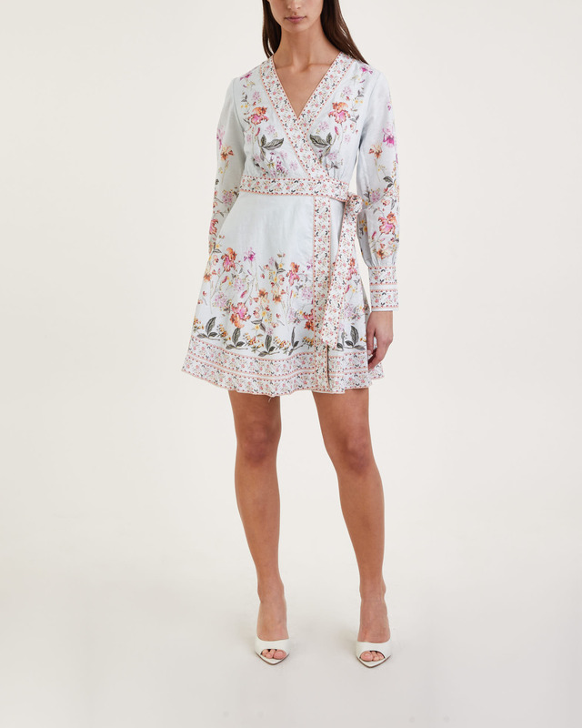 By Malina Klänning Juliette Soft Floral  Blå XL