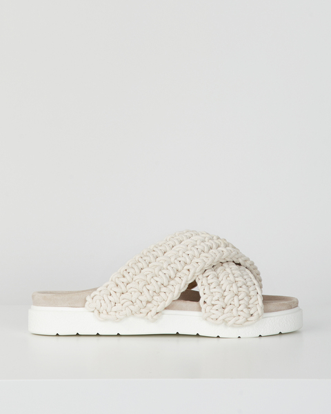 Sandal Slipper Woven  White 1