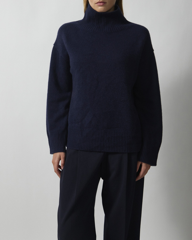 Soft Goat Genser Boyfriend Turtleneck Navy S