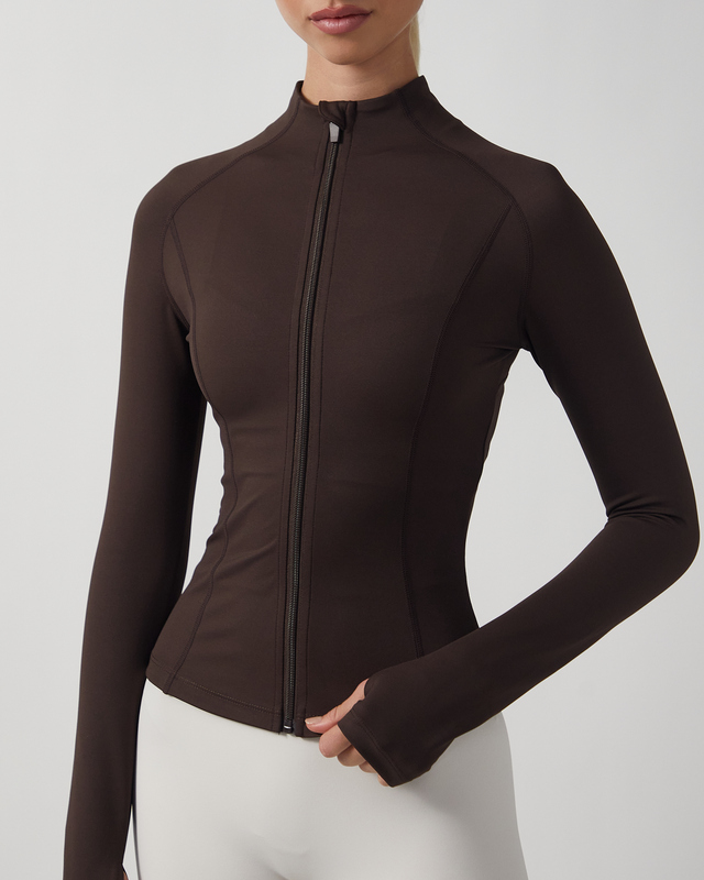 Sisterly tribe Softsculpt Zip Jacket Espresso S