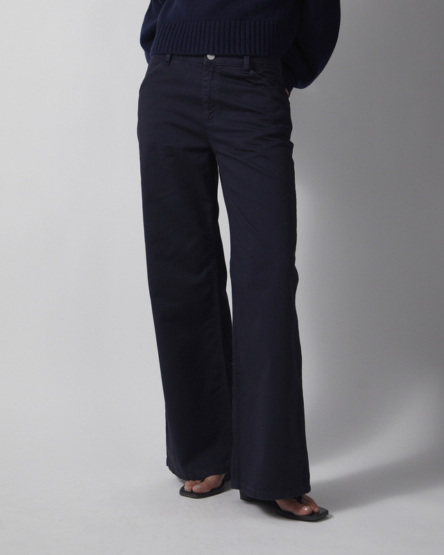 Wakakuu Icons Byxor Flared Cotton Navy S