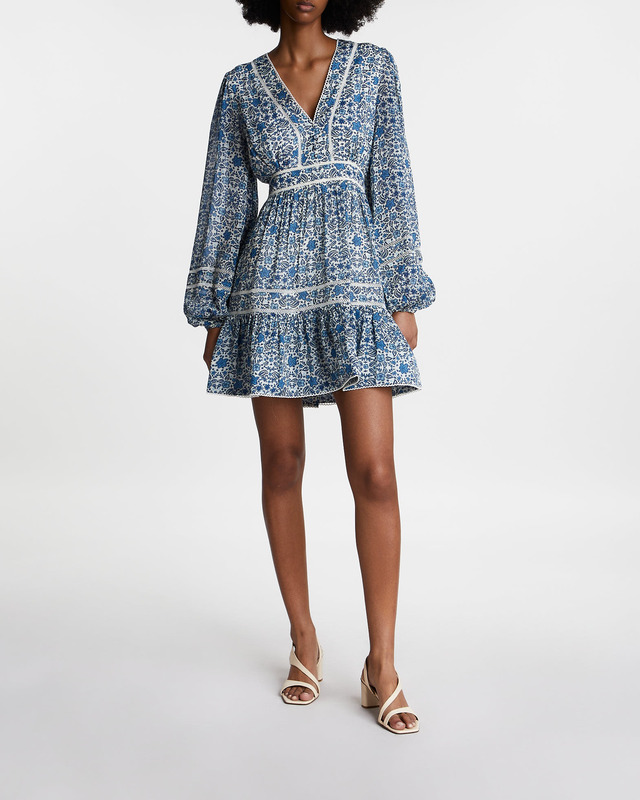 Malina Dress Ariella Printed Mini Blå/vit M