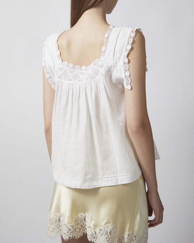 DÔEN Top Aphra White M