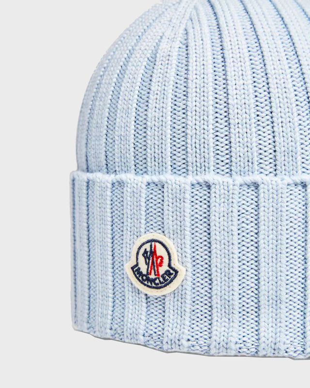 Moncler Beanie Wool Tricot  Ljusblå ONESIZE