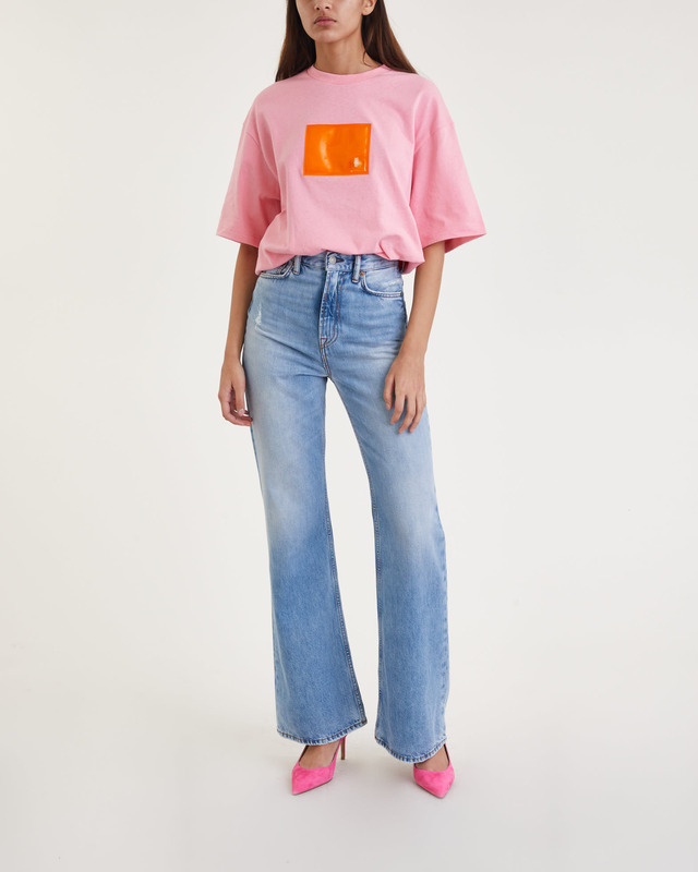 Acne Studios T-Shirt Inflatable Logo Rosa XS