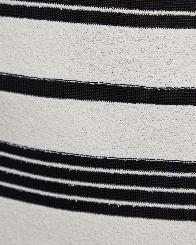 Moncler Klänning Striped Bouclé Midi Mörkgrå L